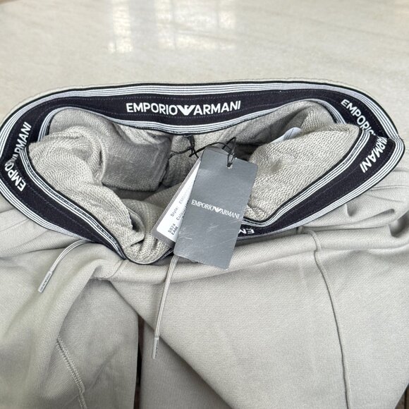 Emporio Armani Mens Gray Cotton Joggers Zip Pocket Sweatpants Logo, XS, S, XL - Picture 7 of 15